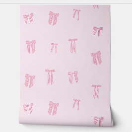 Coquette-Streifen rosa auf hellrosa Tapete