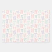 Coquette Streifen rosa Minzlila gelb Geschenkpapier Set (Vorderseite 3)