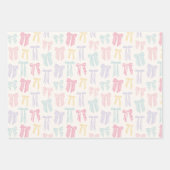 Coquette Streifen rosa Minzlila gelb Geschenkpapier Set (Vorderseite 2)