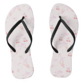 Coquette Style Flip-Flops with Bunnies & Cherries  Badesandalen (Fußbett)
