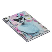 Coquette Style Pink und Blue Retro Pop Kunstgaleri Notizblock (Rechte Seite)
