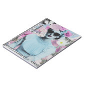 Coquette Style Pink und Blue Retro Pop Kunstgaleri Notizblock (Linke Seite)