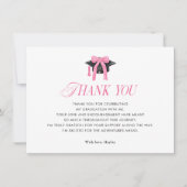 Coquette Tassel Girly Graduation Party  Dankeskarte (Vorderseite)