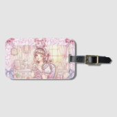 Coquette Tea Time – Pastel Ribbon Gepäckanhänger (Vorderseite (Horizontal))