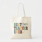 Coquette Teacher Bag, Retro Bester Lehrer je Gesch Tragetasche (Vorne)