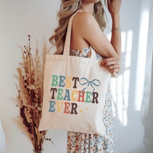 Coquette Teacher Bag, Retro Bester Lehrer je Gesch Tragetasche