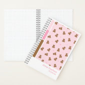 Coquette Teddy Bears Vertical Palette Notebook Notizblock (Innen)