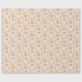 Coquette Terracotta Bows & Hearts Geschenkpapier (Flach)