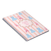 Coquette Thema Ballet inspiriert personalisiert Notizblock (Rechte Seite)