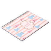 Coquette Thema Ballet inspiriert personalisiert Notizblock (Linke Seite)