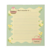 Coquette Thema Florals & Basket Persönlich gestalt Notizblock (Vorderseite)