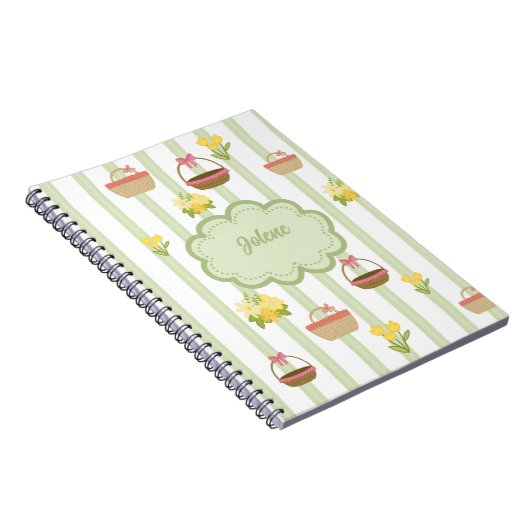 Coquette Thema Florals & Baskets Notizblock (Rechte Seite)