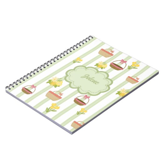 Coquette Thema Florals & Baskets Notizblock (Linke Seite)