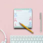 Coquette Theme Ballet Personalisieren Notizblock