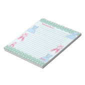 Coquette Theme Ballet Personalisieren Notizblock (Rotiert)