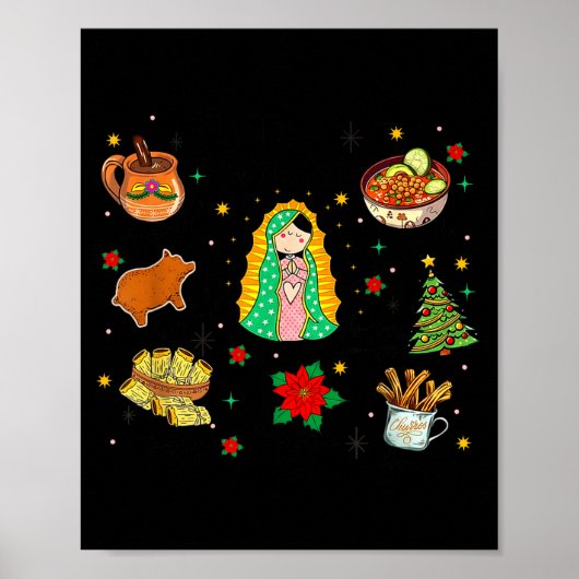 Coquette Tis The Season Mexican Christmas Spanish Poster (Vorne)