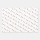 Coquette Toile De Jouy Pink Bow Geschenkpapier Set (Vorderseite 2)