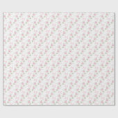 Coquette Toile De Jouy Pink Bow Wrapping Paper Geschenkpapier (Flach)