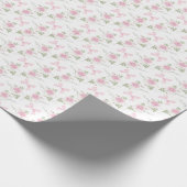 Coquette Toile De Jouy Pink Bow Wrapping Paper Geschenkpapier (Ecke)
