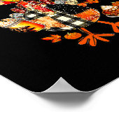 Coquette Turkey Drinking Coffee Bow Thanksgiving T Poster (Ecke)