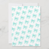 Coquette Türkis Aquamarin Bow Sweet 16 Geburtstag Einladung (Rückseite)