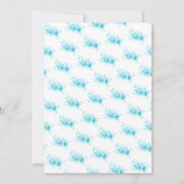 Coquette Türkis Sweet 16 Blumengläsern Einladung (Rückseite)