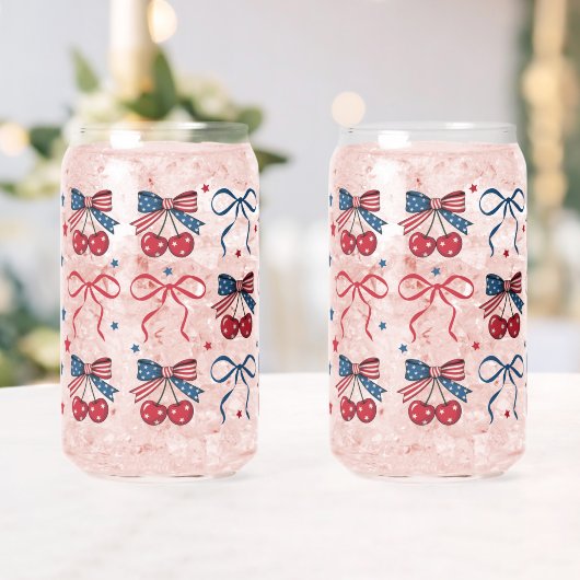 Coquette USA Glass Set, 4. Juli Frauengeschenk Dosenglas (Insitu (Hochzeit))