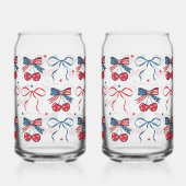 Coquette USA Glass Set, 4. Juli Frauengeschenk Dosenglas (Rückseite)