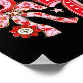 Coquette Valentine 67 Six Seven Bow Valentines 6 7 Poster (Ecke)