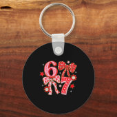 Coquette Valentine 67 Six Seven Bow Valentines 6 7 Schlüsselanhänger (Vorderseite)