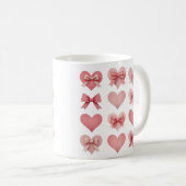 Coquette Valentine Rosa Herzstück Kaffeetasse (VorderseiteRechts)