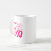 Coquette Valentine Xoxo Funny Valentine Bow Hearts Kaffeetasse (Vorderseite Links)