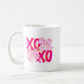 Coquette Valentine Xoxo Funny Valentine Bow Hearts Kaffeetasse (Links)
