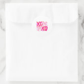 Coquette Valentine Xoxo Funny Valentine Bow Hearts Runder Aufkleber (Tasche)