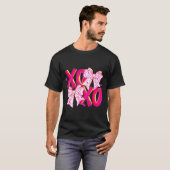 Coquette Valentine Xoxo Funny Valentine Bow Hearts T-Shirt (Vorne ganz)