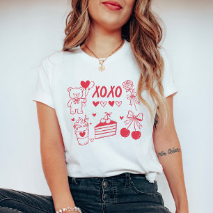 Coquette Valentine XOXO Teddybär & Kirschen T-Shirt