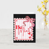 Coquette Valentines Stage Stamp, Bow Valentines Gi Karte (Gelbe Blume)