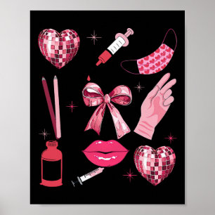 Coquette Valentinstag Botox-Händler Ästhetische Kr Poster