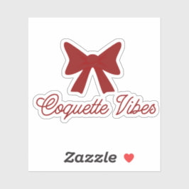 Coquette Vibes Aufkleber | Süßer Schleifen-Ästheti