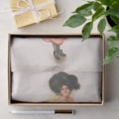 Coquette, Viktorianischer antiker Lithograph Print Seidenpapier (Geschenk)