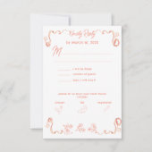 Coquette Vintag Cameo UAWG RSVP Karte (Vorderseite)