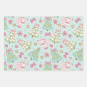 Coquette Vintag Santa Geschenkpapier Set (Vorderseite 3)