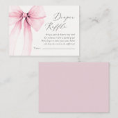 Coquette Wasserfarbe Rosa Bow Diaper Raffekarte Visitenkarte (Vorne/Hinten)