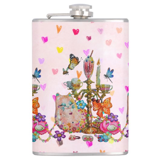 Coquette-Wasserflasche Flachmann (Vorderseite)