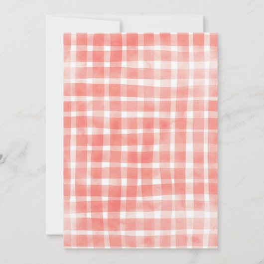 Coquette Wavy Bow Apfel unserer Augen Baby-Dusche Einladung (Rückseite)