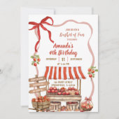 Coquette Wavy Bow Orchard Girl Einladung (Vorderseite)