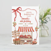 Coquette Wavy Bow Orchard Girl Einladung (Stehend Vorderseite)