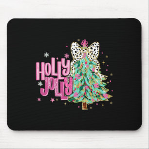 Coquette Weihnachten bunt Holly und Jolly Christ Mousepad