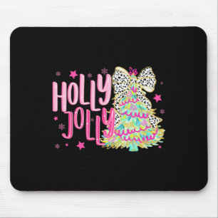 Coquette Weihnachten bunt Holly und Jolly Christ Mousepad