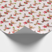 Coquette Weihnachten mit Preppy Rentier Geschenkpapier (Ecke)